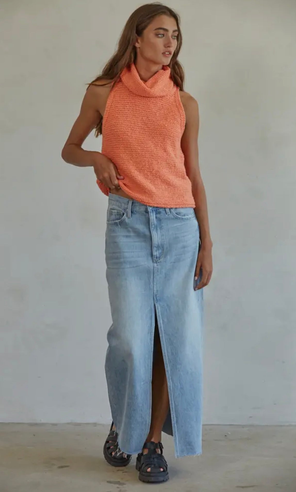 Willow Top in Salmon