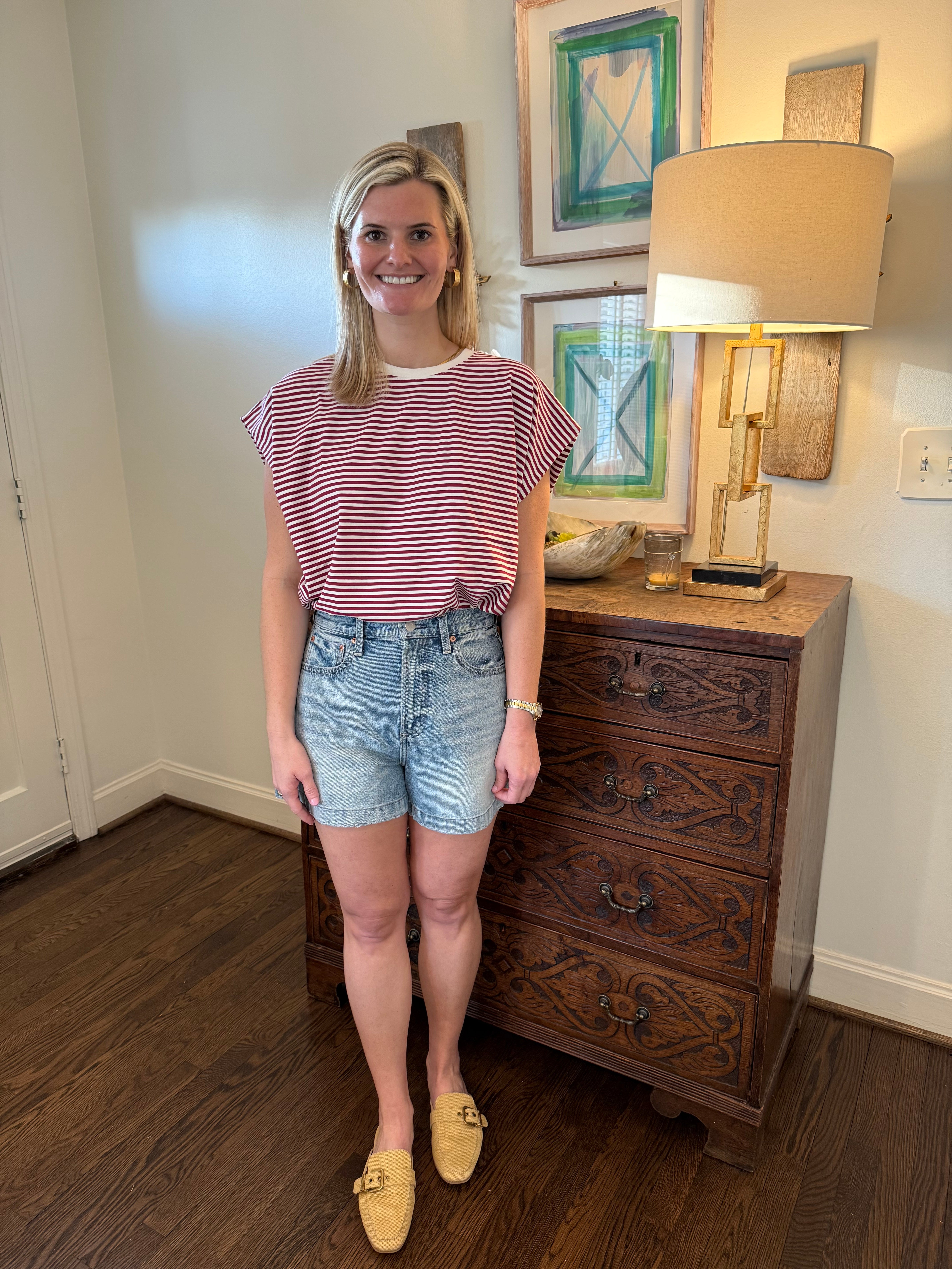 Saige Shorts in French Riviera