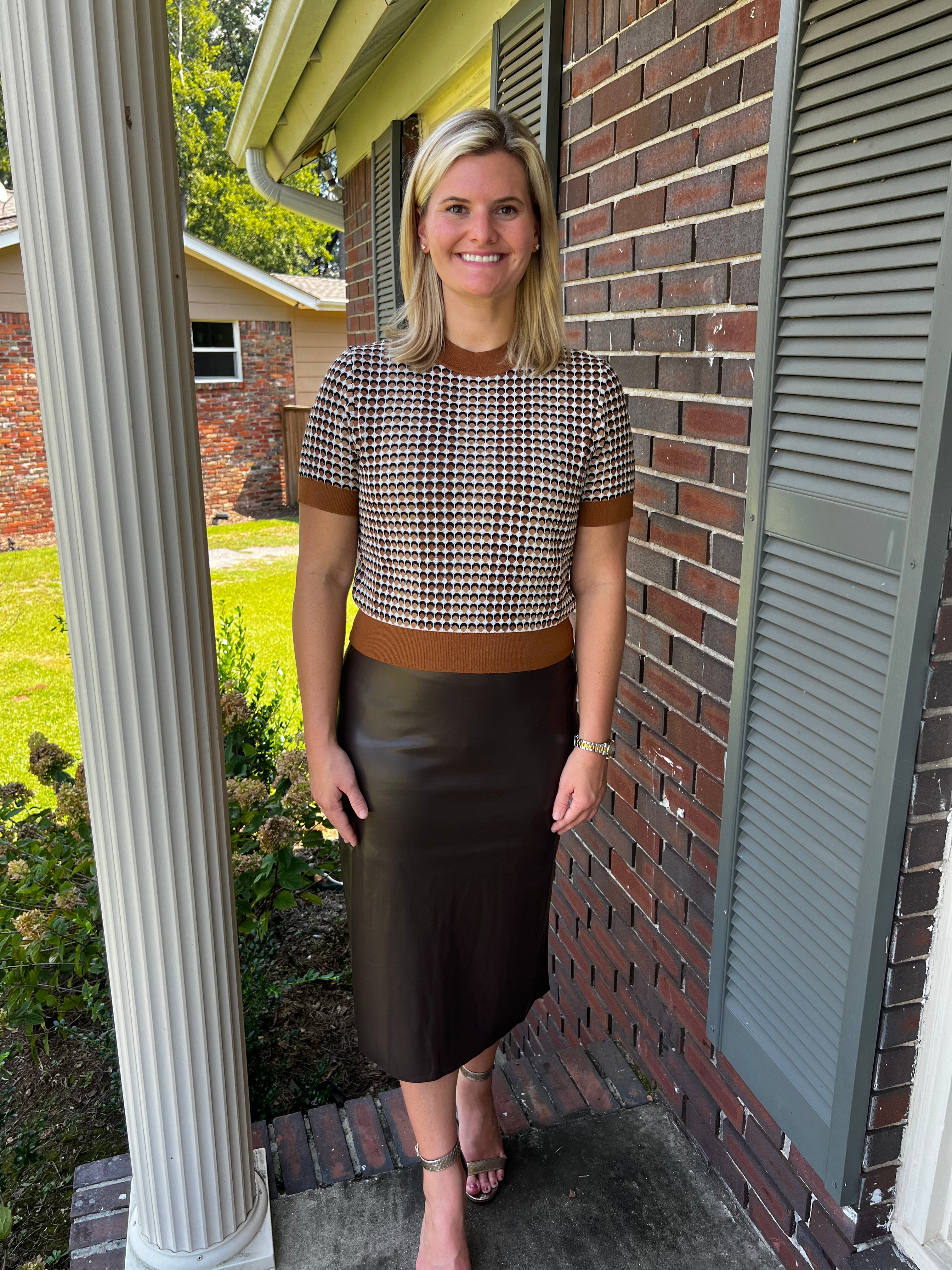 Ello Faux Leather Skirt