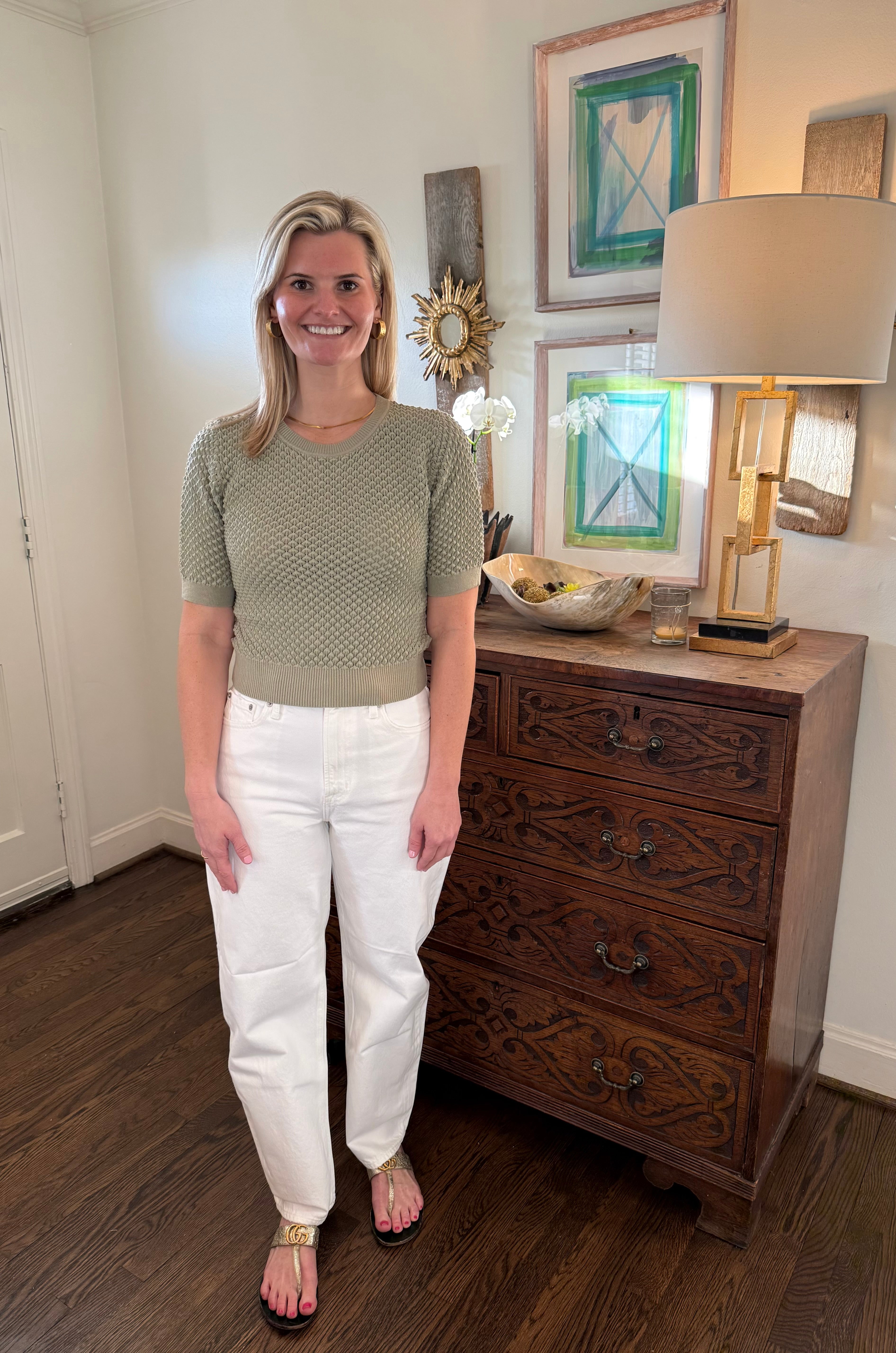 Elise Top in Sage