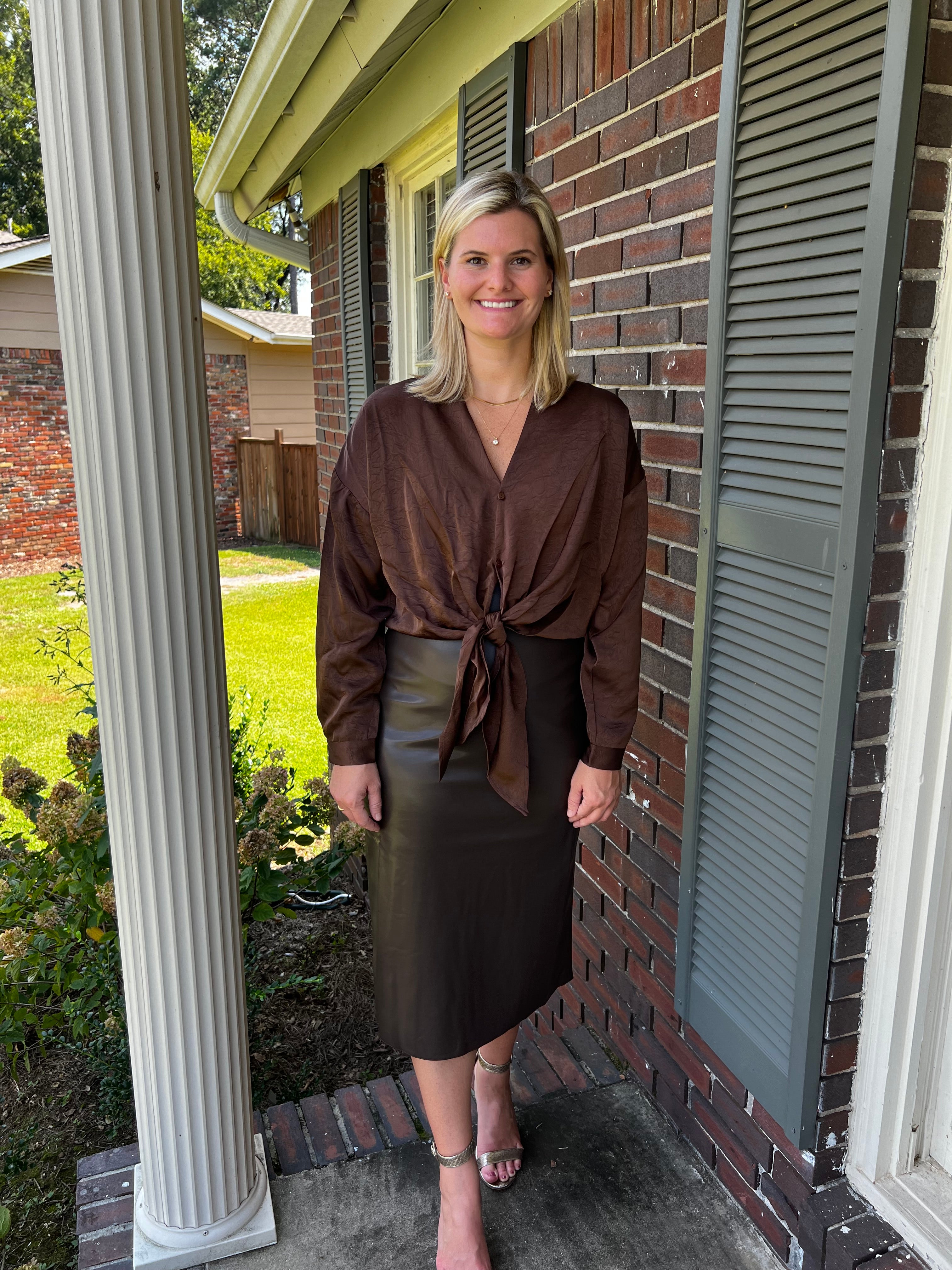 Ello Faux Leather Skirt